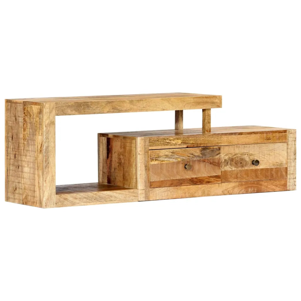 Meuble TV Bois Clair en Manguier - 120 cm-Mon Meuble TV-1