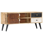 Meuble TV Bois Couleur en Manguier Massif - 115 cm-Mon Meuble TV-12