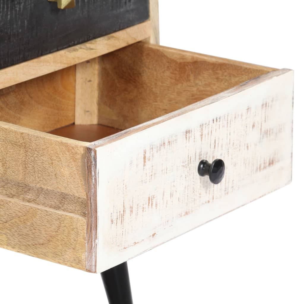 Meuble TV Bois Couleur en Manguier Massif - 115 cm-Mon Meuble TV-6