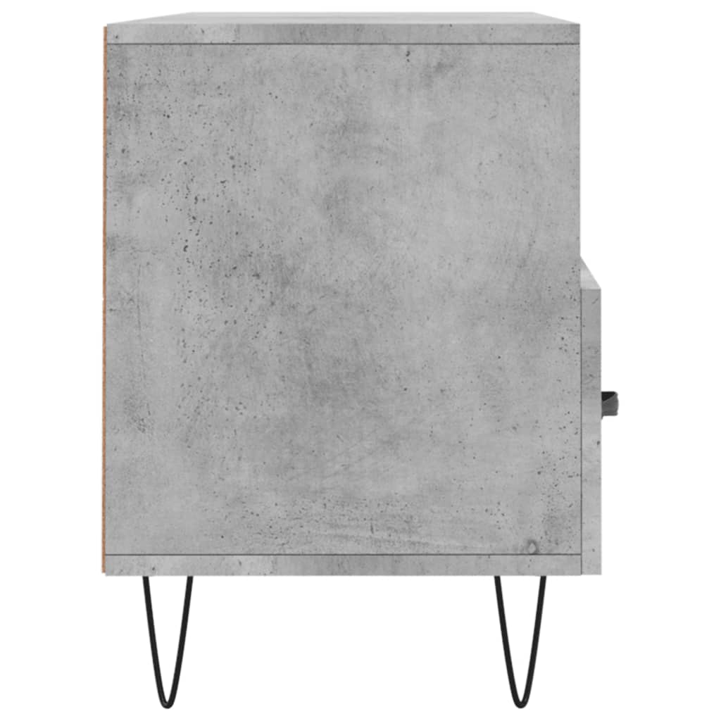 Meuble TV Bois et Fer Industriel Effet Béton - 102 cm-Mon Meuble TV-Chêne fumé-1-7