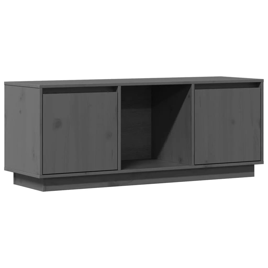Meuble TV Bois et Gris Anthracite en Pin - 74 cm-Mon Meuble TV-marron miel-1-2
