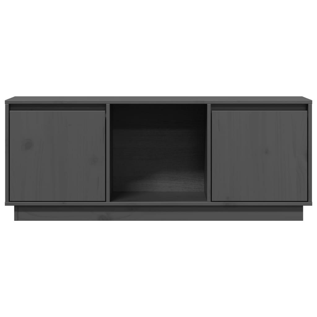 Meuble TV Bois et Gris Anthracite en Pin - 74 cm-Mon Meuble TV-marron miel-1-5