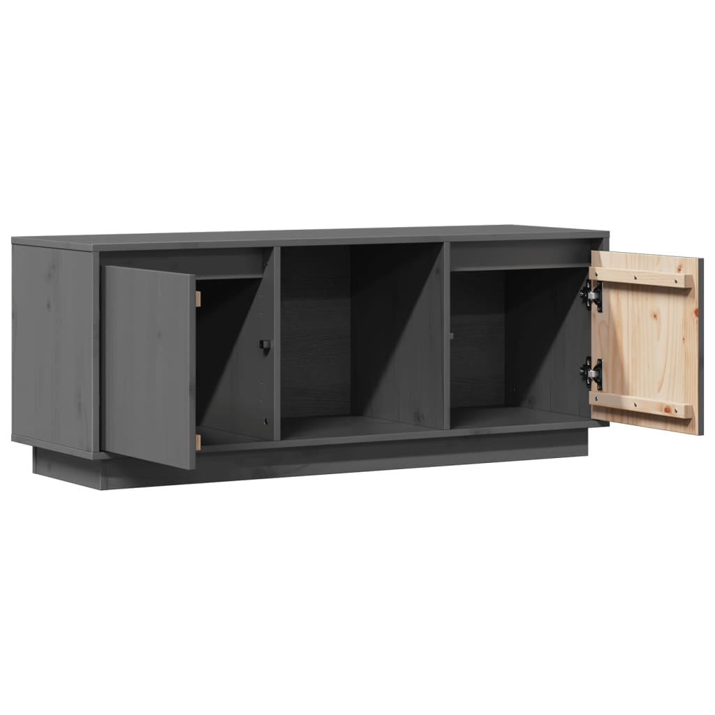 Meuble TV Bois et Gris Anthracite en Pin - 74 cm-Mon Meuble TV-marron miel-1-6