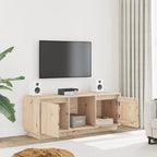 Meuble TV Bois et Gris Anthracite en Pin - 74 cm-Mon Meuble TV-Naturel-1-12