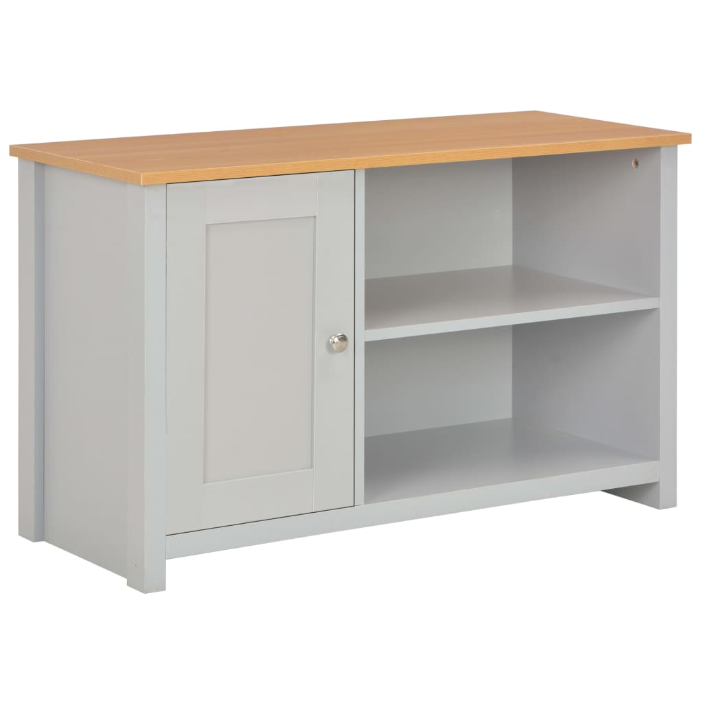 Meuble TV Bois et Gris Finition Naturelle - 120 cm-Mon Meuble TV-95 cm-1-10