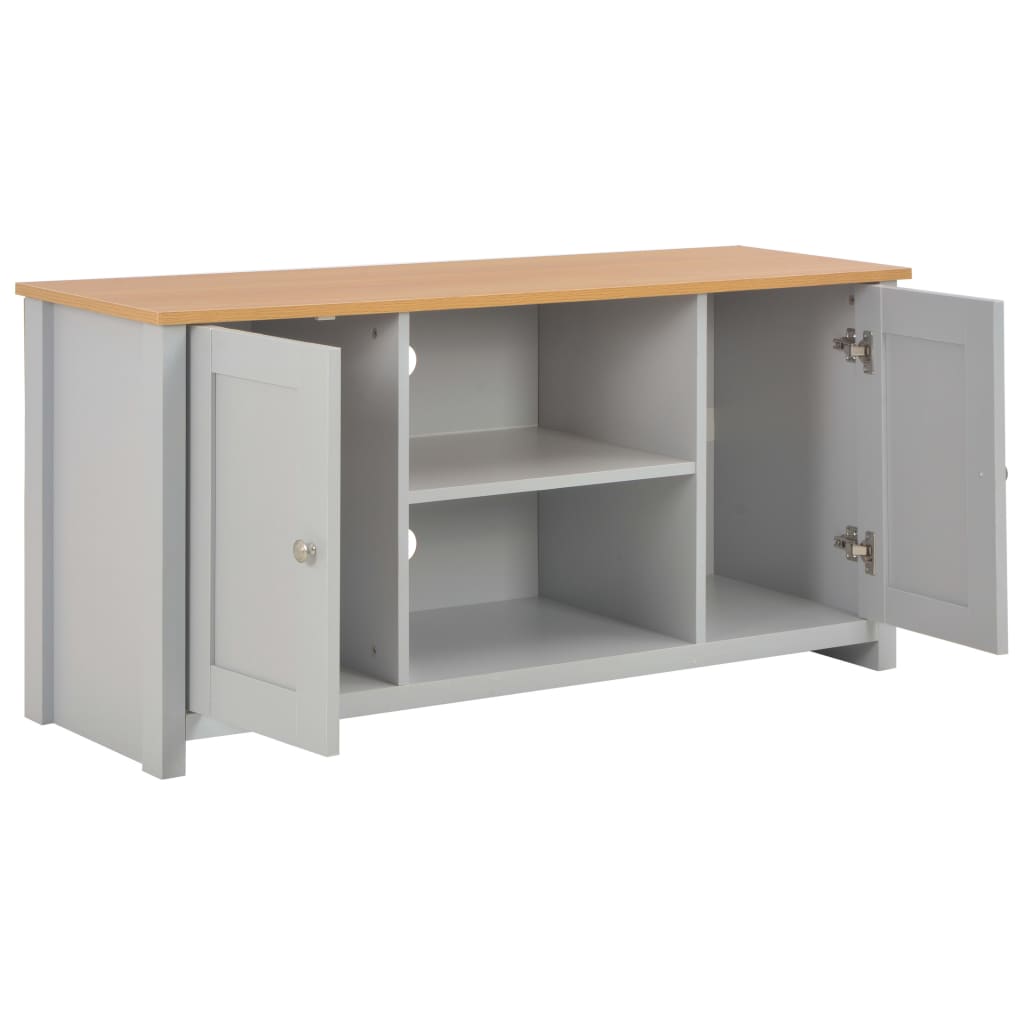 Meuble TV Bois et Gris Finition Naturelle - 120 cm-Mon Meuble TV-95 cm-1-2
