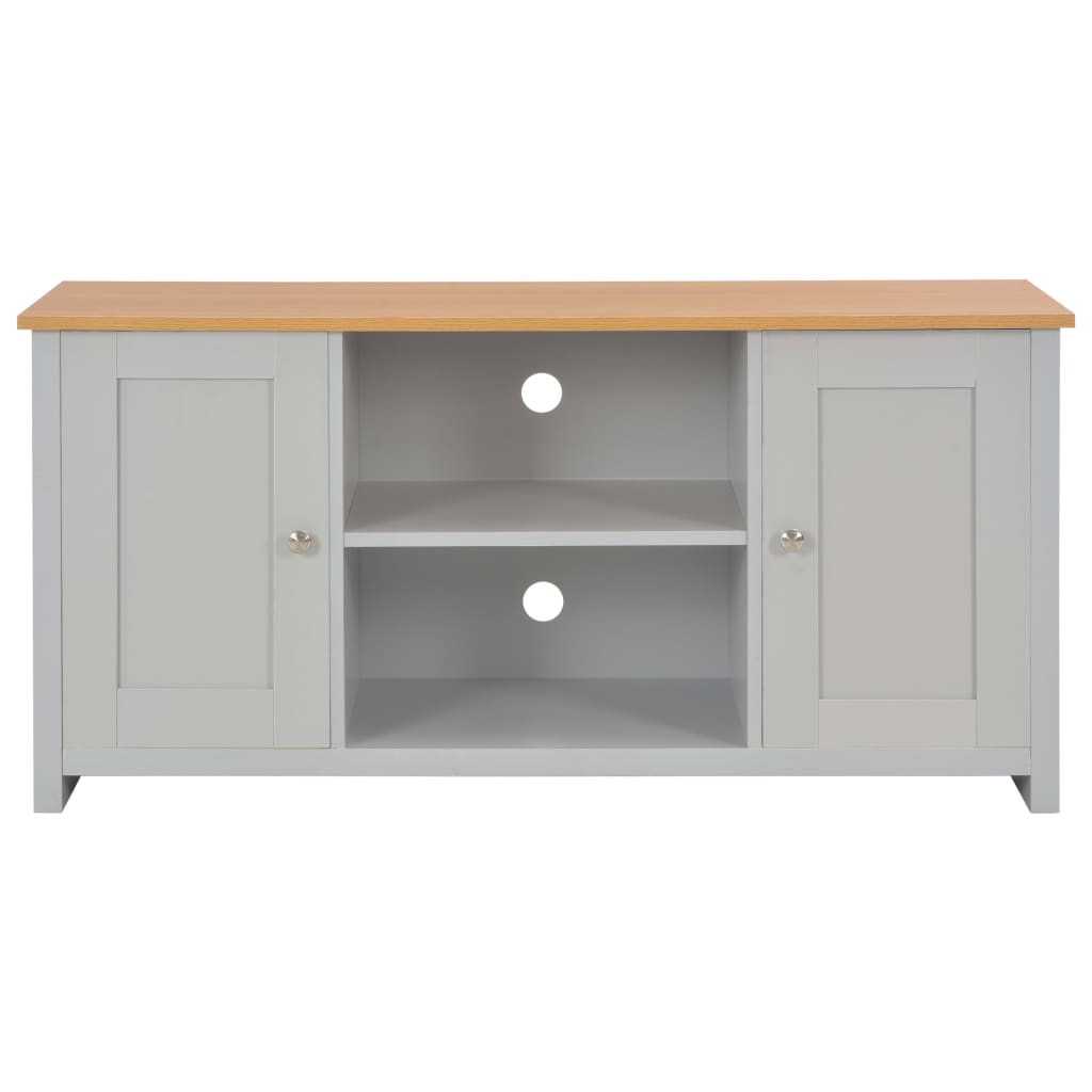 Meuble TV Bois et Gris Finition Naturelle - 120 cm-Mon Meuble TV-95 cm-1-3