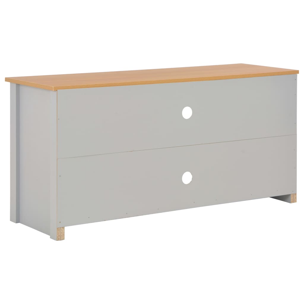 Meuble TV Bois et Gris Finition Naturelle - 120 cm-Mon Meuble TV-95 cm-1-4