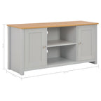 Meuble TV Bois et Gris Finition Naturelle - 120 cm-Mon Meuble TV-95 cm-1-9