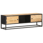 Meuble TV Bois et Metal Industriel en Manguier - 130 cm-Mon Meuble TV-130 cm-1