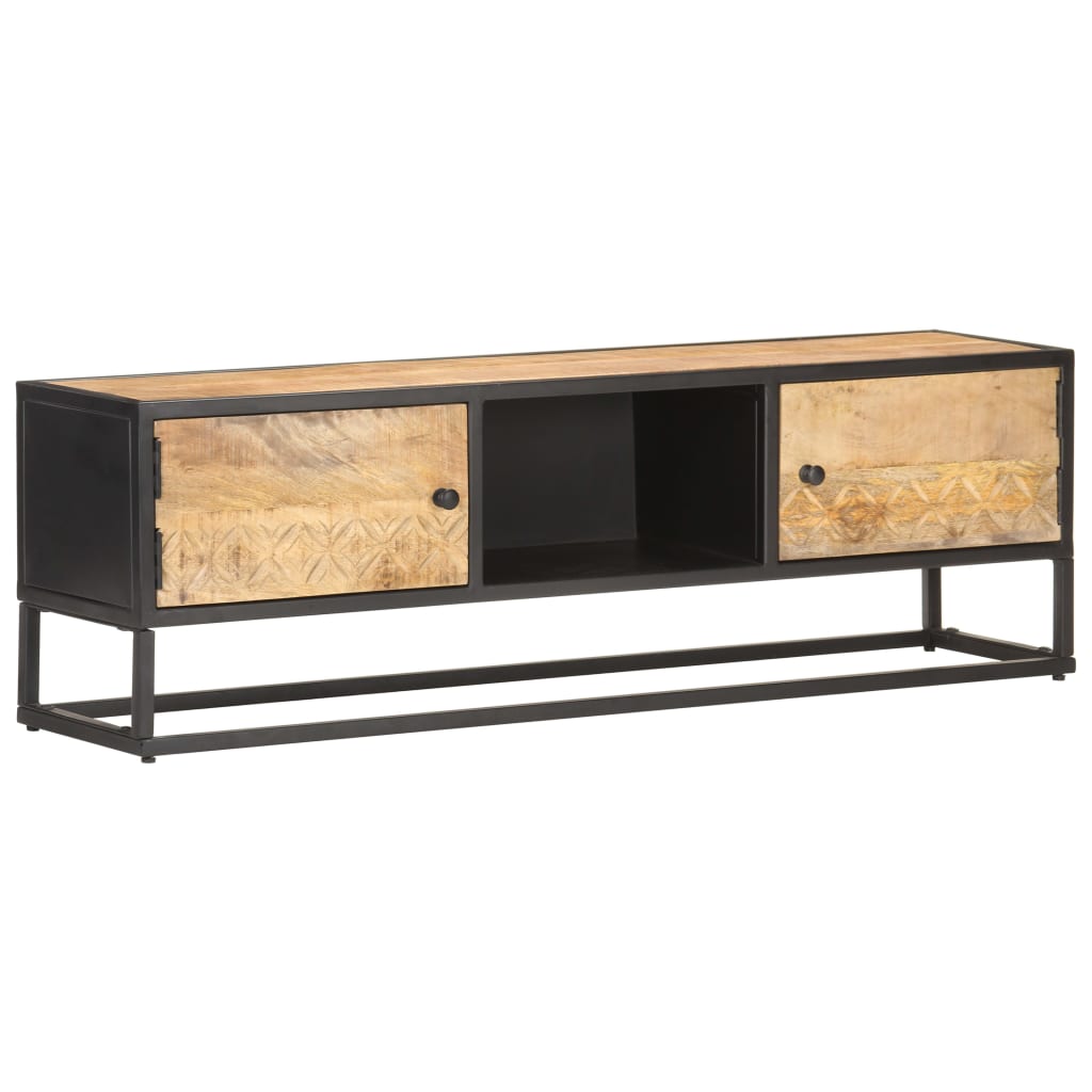 Meuble TV Bois et Metal Industriel en Manguier - 130 cm-Mon Meuble TV-90 cm-11