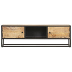 Meuble TV Bois et Metal Industriel en Manguier - 130 cm-Mon Meuble TV-90 cm-3