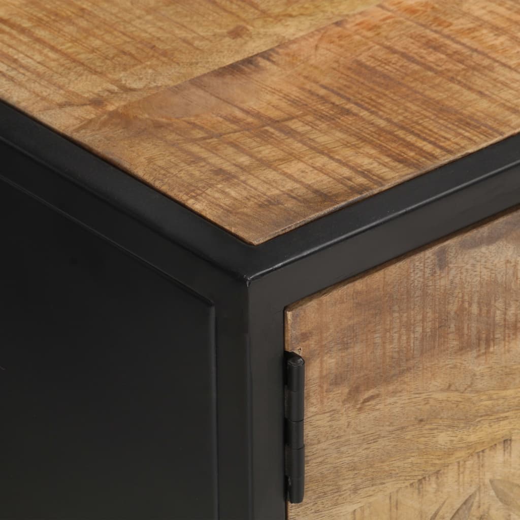 Meuble TV Bois et Metal Industriel en Manguier - 130 cm-Mon Meuble TV-90 cm-5
