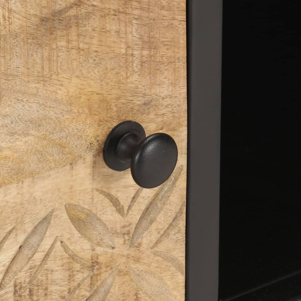 Meuble TV Bois et Metal Industriel en Manguier - 130 cm-Mon Meuble TV-90 cm-6