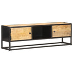 Meuble TV Bois et Metal Industriel en Manguier - 130 cm-Mon Meuble TV-90 cm-9
