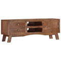 Meuble TV Bois Foncé Vintage en Manguier - 110 cm-Mon Meuble TV-1