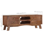 Meuble TV Bois Foncé Vintage en Manguier - 110 cm-Mon Meuble TV-10