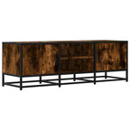 Meuble TV Bois Industriel Effet Chêne Fumé - 120 cm-Mon Meuble TV-Chêne fumé-100 cm-1