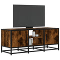 Meuble TV Bois Industriel Effet Chêne Fumé - 120 cm-Mon Meuble TV-Chêne fumé-100 cm-13