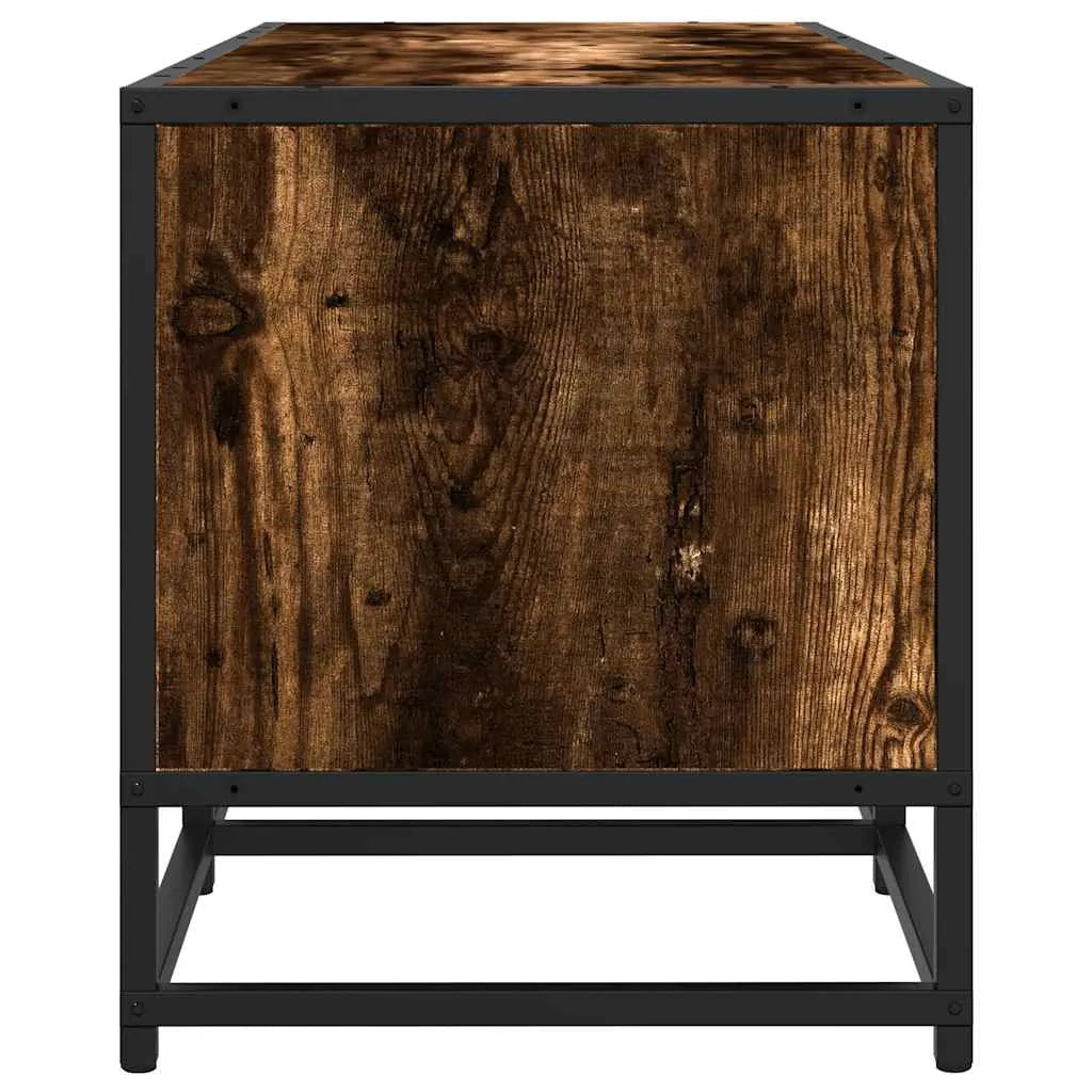 Meuble TV Bois Industriel Effet Chêne Fumé - 120 cm-Mon Meuble TV-Chêne fumé-100 cm-5