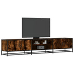 Meuble TV Bois Industriel Effet Chêne Fumé - 120 cm-Mon Meuble TV-Chêne fumé-210 cm-27