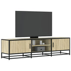 Meuble TV Bois Industriel Effet Chêne Fumé - 120 cm-Mon Meuble TV-Chêne sonoma-160 cm-22