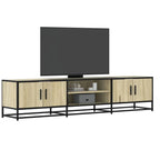 Meuble TV Bois Industriel Effet Chêne Fumé - 120 cm-Mon Meuble TV-Chêne sonoma-180 cm-25