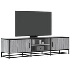 Meuble TV Bois Industriel Effet Chêne Fumé - 120 cm-Mon Meuble TV-Sonoma gris-160 cm-21