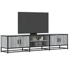 Meuble TV Bois Industriel Effet Chêne Fumé - 120 cm-Mon Meuble TV-Sonoma gris-180 cm-26