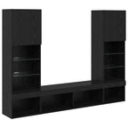 Meuble TV Bois Marron Foncé Effet Chêne - 5 Pièces-Mon Meuble TV-1