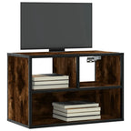 Meuble TV Bois Marron Suspendu Effet Chêne - 80 cm-Mon Meuble TV-Chêne fumé-60 cm-19