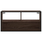 Meuble TV Bois Marron Suspendu Effet Chêne - 80 cm-Mon Meuble TV-Chêne marron-60 cm-4