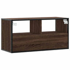 Meuble TV Bois Marron Suspendu Effet Chêne - 80 cm-Mon Meuble TV-Chêne marron-60 cm-6