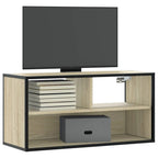 Meuble TV Bois Marron Suspendu Effet Chêne - 80 cm-Mon Meuble TV-Chêne sonoma-80 cm-23