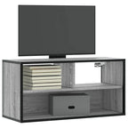 Meuble TV Bois Marron Suspendu Effet Chêne - 80 cm-Mon Meuble TV-Sonoma gris-80 cm-22