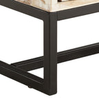 Meuble TV Bois Massif Blanchi en Acacia et Métal - 140 cm-Mon Meuble TV-5