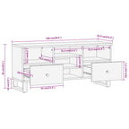 Meuble TV Bois Massif Clair en Manguier - 100 cm-Mon Meuble TV-11