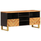 Meuble TV Bois Massif Clair en Manguier - 100 cm-Mon Meuble TV-2