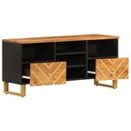 Meuble TV Bois Massif Clair en Manguier - 100 cm-Mon Meuble TV-3