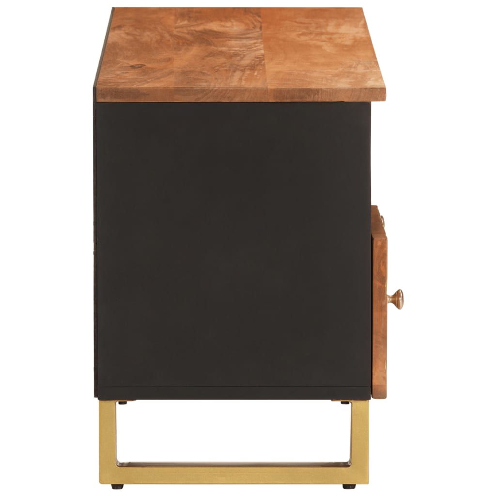 Meuble TV Bois Massif Clair en Manguier - 100 cm-Mon Meuble TV-5
