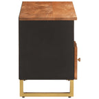 Meuble TV Bois Massif Clair en Manguier - 100 cm-Mon Meuble TV-5