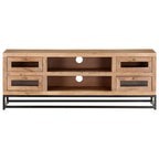 Meuble TV Bois Massif Moderne en Acacia - 110 cm-Mon Meuble TV-2