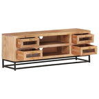 Meuble TV Bois Massif Moderne en Acacia - 110 cm-Mon Meuble TV-3