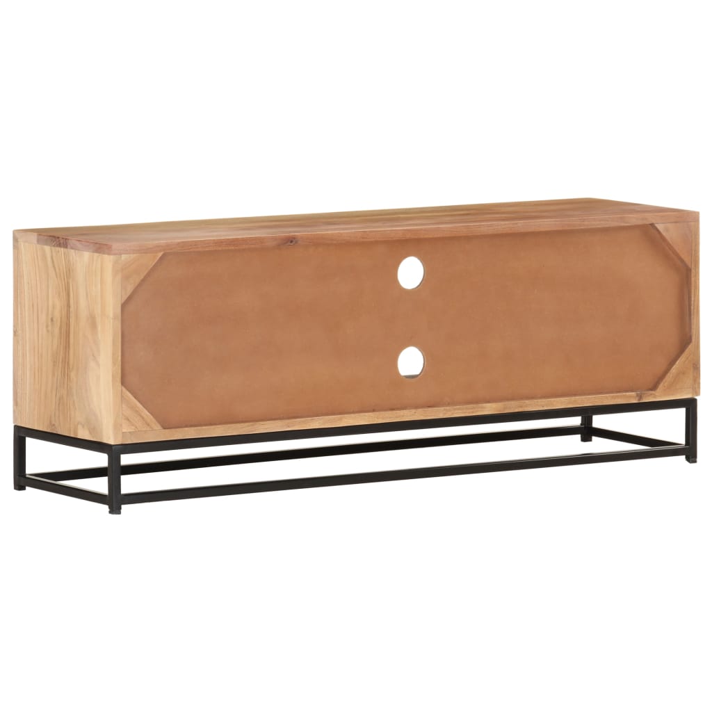 Meuble TV Bois Massif Moderne en Acacia - 110 cm-Mon Meuble TV-4