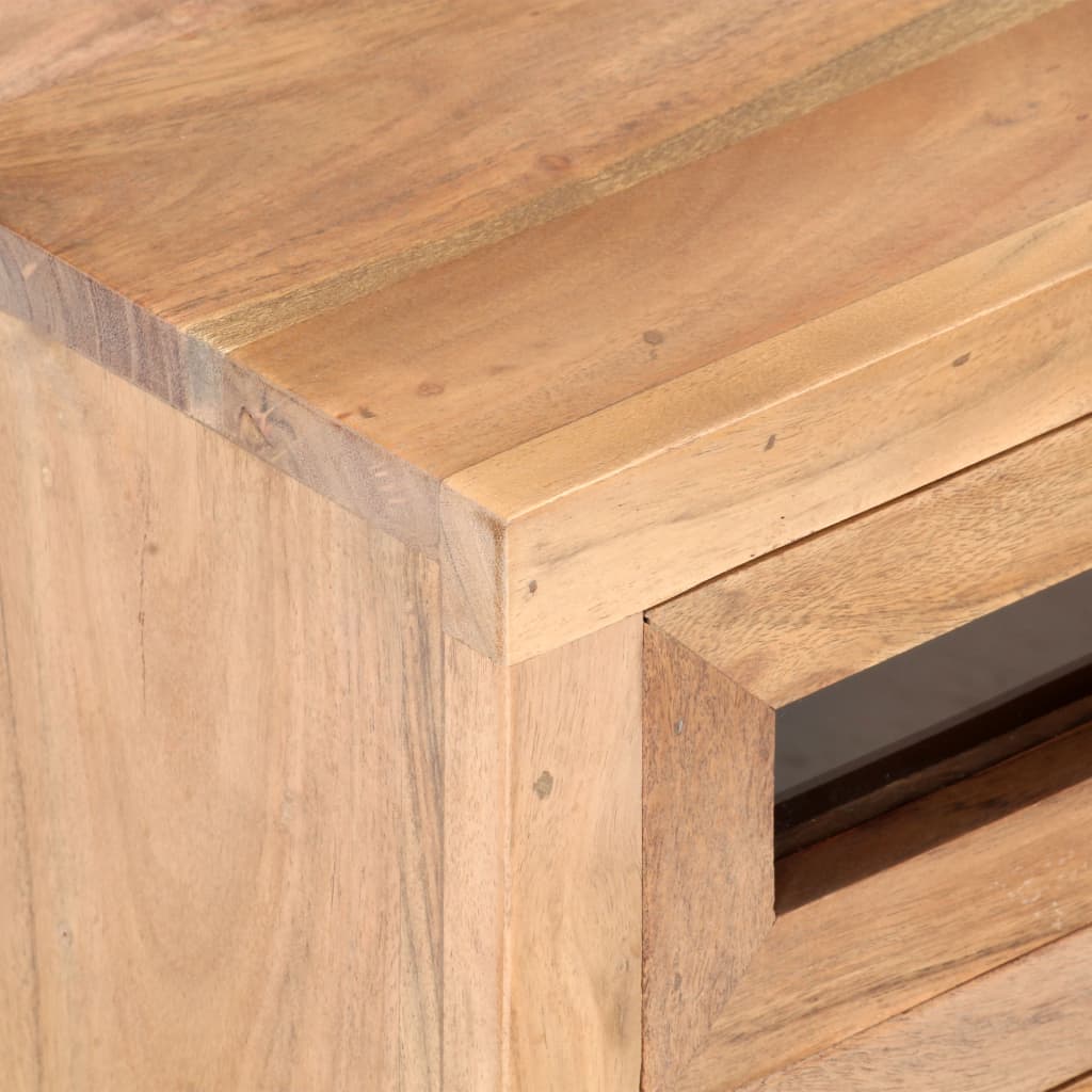 Meuble TV Bois Massif Moderne en Acacia - 110 cm-Mon Meuble TV-5