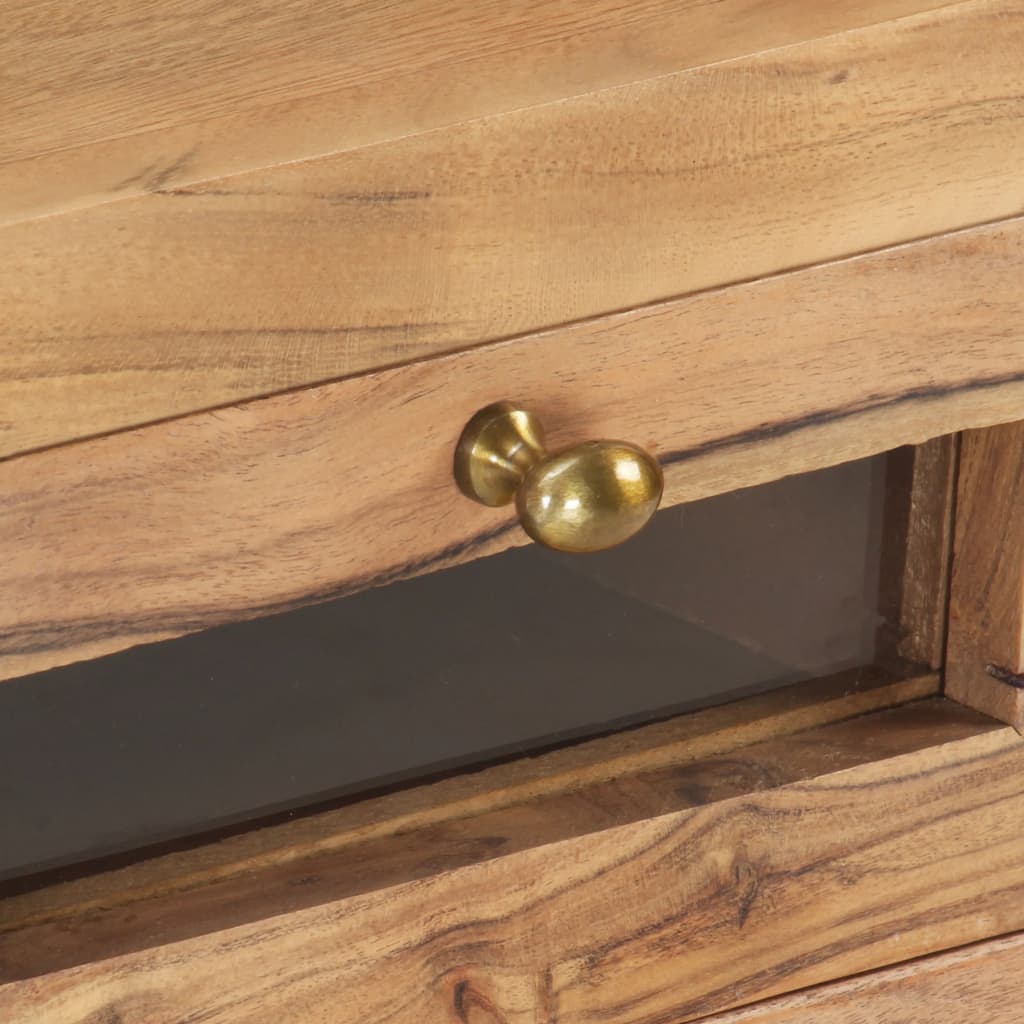Meuble TV Bois Massif Moderne en Acacia - 110 cm-Mon Meuble TV-6