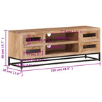 Meuble TV Bois Massif Moderne en Acacia - 110 cm-Mon Meuble TV-7
