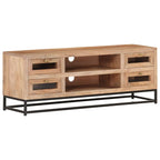 Meuble TV Bois Massif Moderne en Acacia - 110 cm-Mon Meuble TV-8