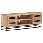 Meuble TV Bois Massif Moderne en Acacia - 110 cm-Mon Meuble TV-9