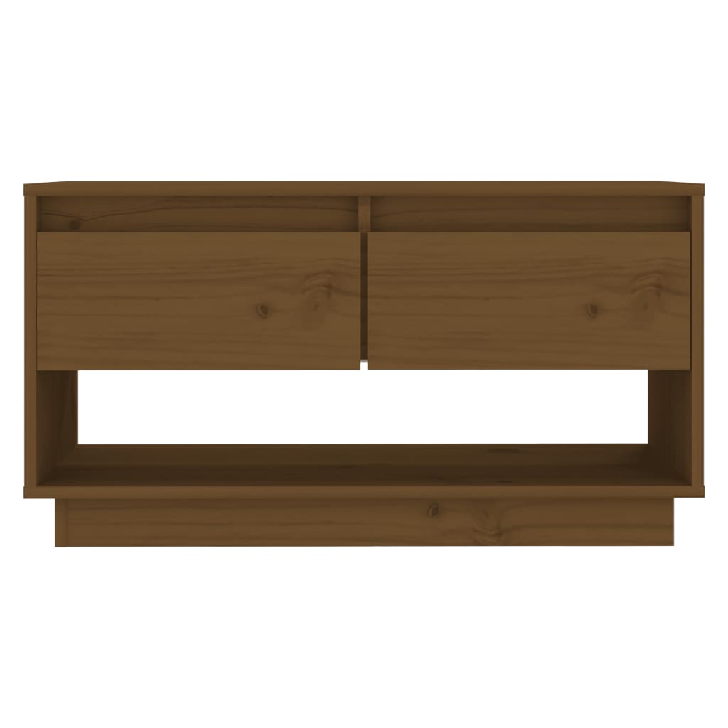 Meuble TV Bois Massif Vintage en Pin - 74 cm-Mon Meuble TV-marron miel-1-3